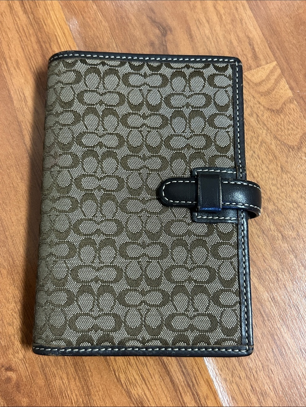 Coach Logo Monogram Canvas and Leather Organizer Wallet